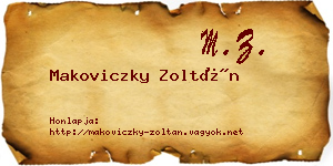 Makoviczky Zoltán névjegykártya